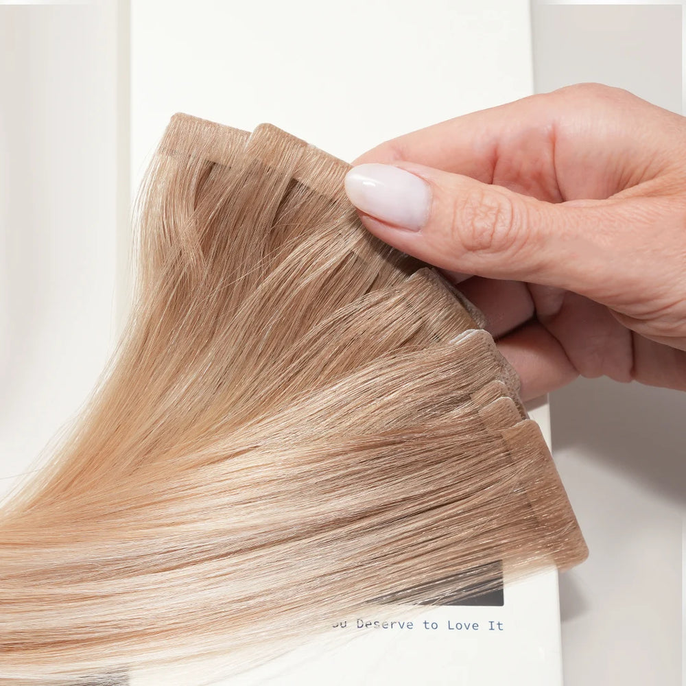 Extensions de cheveux russes à bande invisible (trame de peau)
