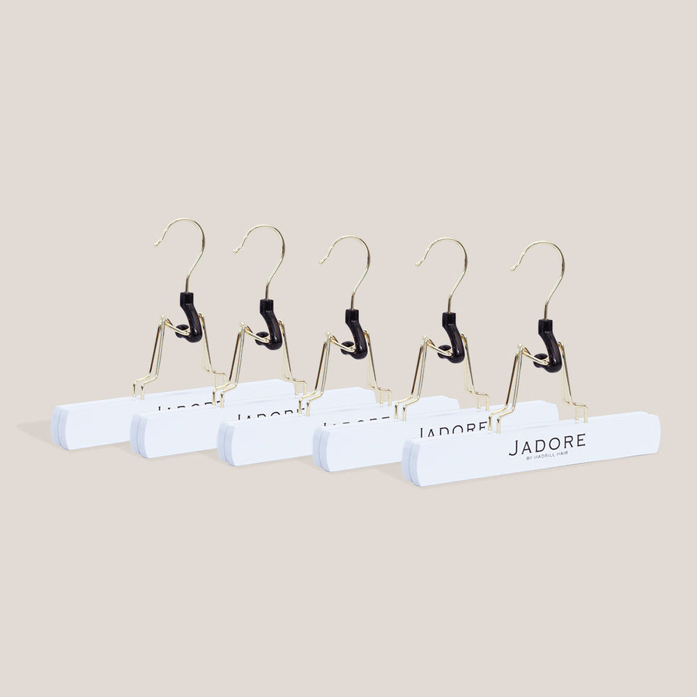 Jadore Wall Display & Hangers Bundle - hanger detail; hair extensions not included