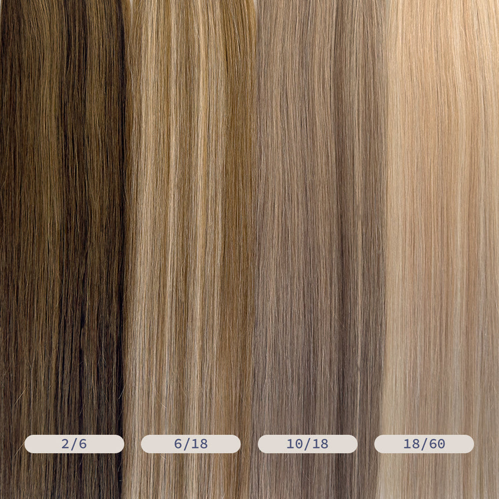 Extensions de cheveux russes à bande invisible (trame de peau)